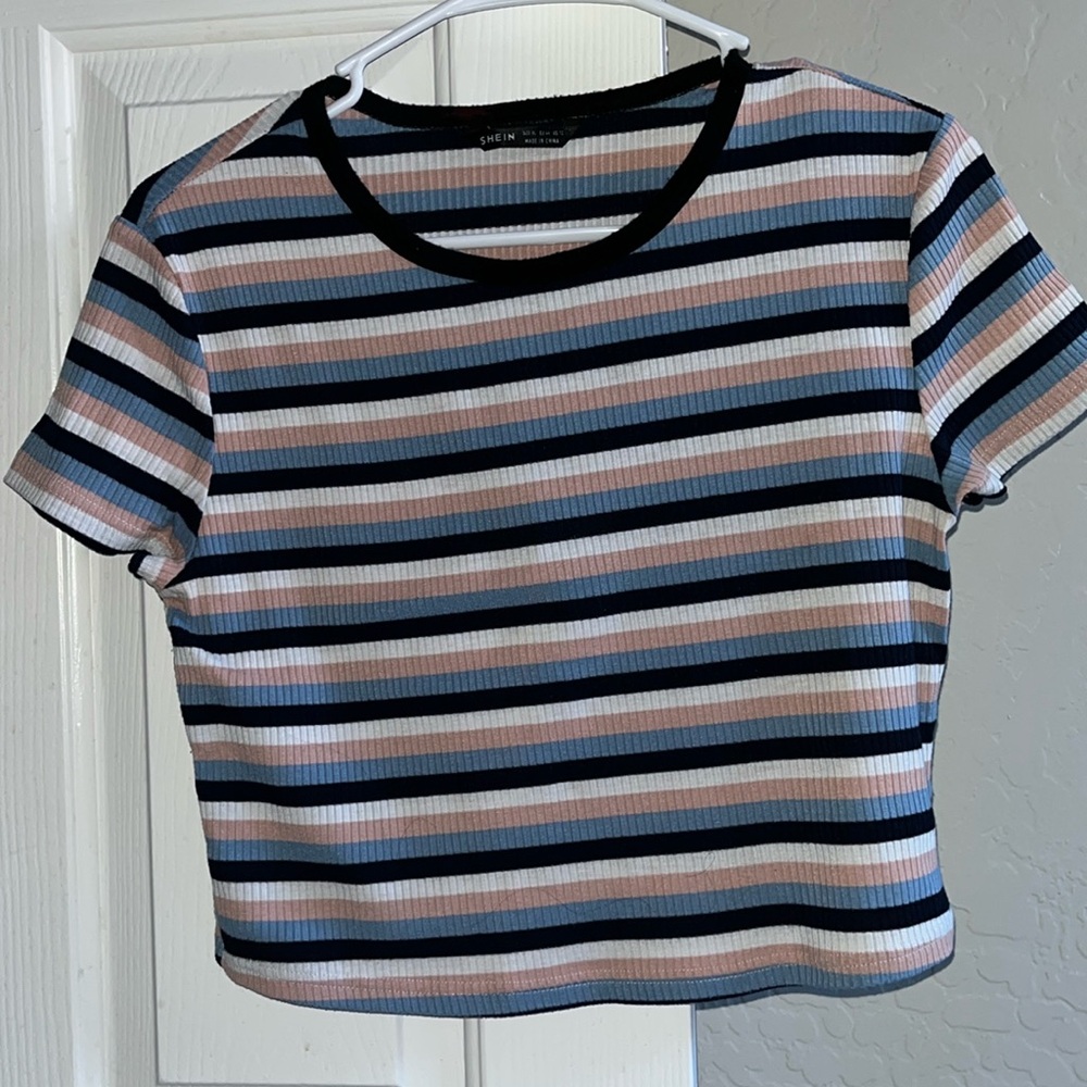 SHEIN stripped crop top